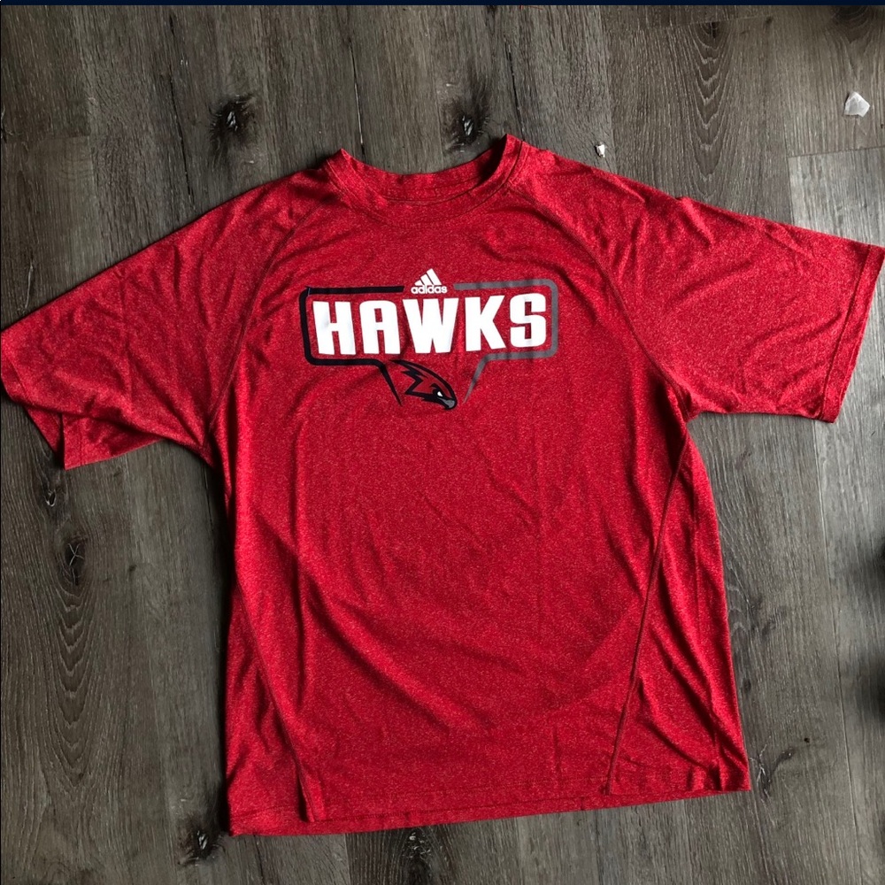 Atlanta Hawks Adidas Clima Lite Athletic NBA Shirt size Small Red